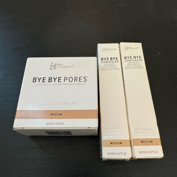 It Cosmetics Medium Bye Bye Pores And Bye Bye Concealer Bundle - Picture 1 of 6